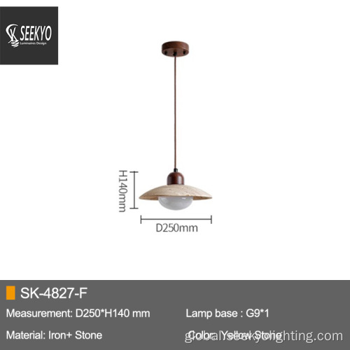 Hanging Lights For Dining Room Glass Stone Pendant Lamps Glass Ball Modern Light Supplier